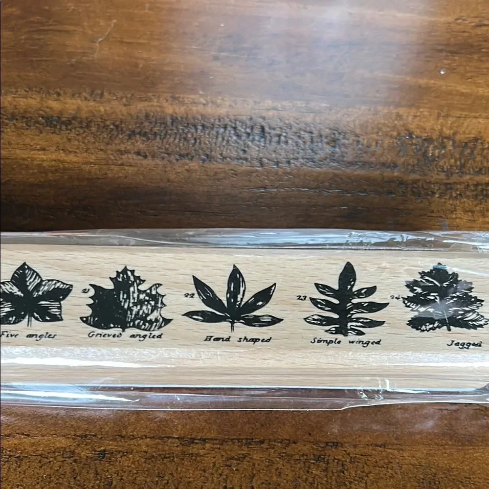 Wooden Botanical Stamp Set